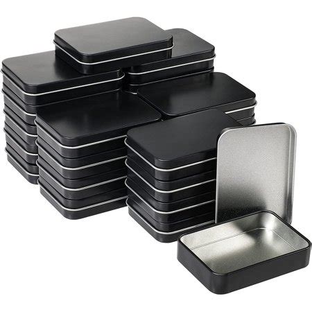 REACHISE Empty Tin Box Metal Hinged Stationery Organizer